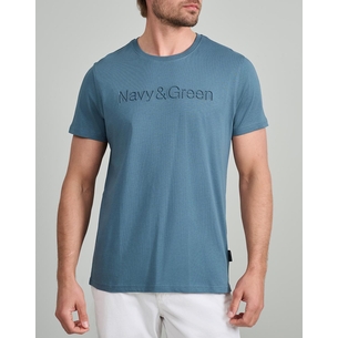 Product NAVY&GREEN V-NECK T-SHIRT base image