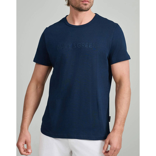 Product NAVY&GREEN V-NECK T-SHIRT base image