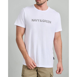 Product NAVY&GREEN V-NECK T-SHIRT base image
