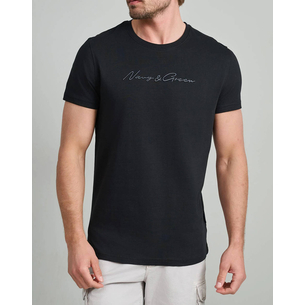 Product NAVY&GREEN V-NECK T-SHIRT base image