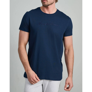 Product NAVY&GREEN V-NECK T-SHIRT base image