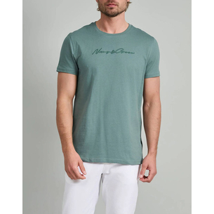 Product NAVY&GREEN V-NECK T-SHIRT base image