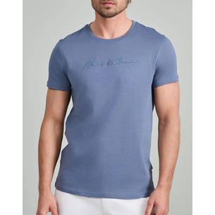 Product NAVY&GREEN V-NECK T-SHIRT base image