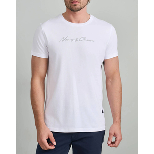 Product NAVY&GREEN V-NECK T-SHIRT base image