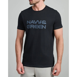 Product NAVY&GREEN V-NECK T-SHIRT base image