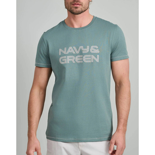 Product NAVY&GREEN V-NECK T-SHIRT base image
