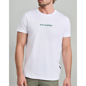 Product NAVY&GREEN V-NECK T-SHIRT base image