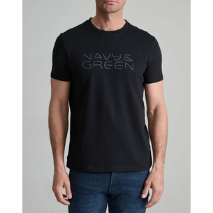 Product NAVY&GREEN V-NECK T-SHIRT base image