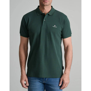 Product NAVY&GREEN POLO SHIRT SOL/COL, CUSTOM FIT base image