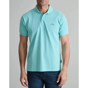 Product NAVY&GREEN POLO SHIRT SOL/COL, CUSTOM FIT base image