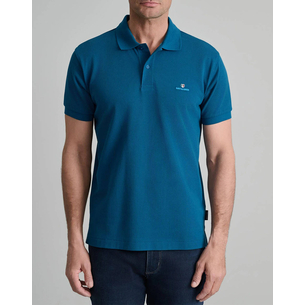 Product NAVY&GREEN POLO SHIRT SOL/COL, CUSTOM FIT base image