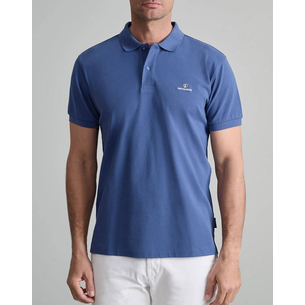 Product NAVY&GREEN POLO SHIRT SOL/COL, CUSTOM FIT base image
