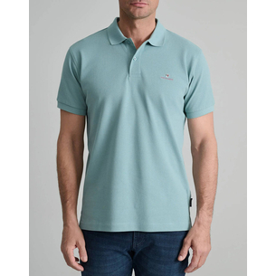 Product NAVY&GREEN POLO SHIRT SOL/COL, CUSTOM FIT base image