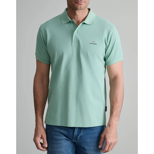 Product NAVY&GREEN POLO SHIRT SOL/COL, CUSTOM FIT base image