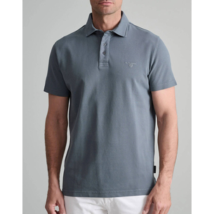 Product NAVY&GREEN POLO PIQUE T-SHIRT SOL/COL base image
