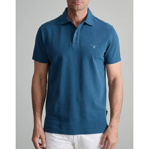 Product NAVY&GREEN POLO PIQUE T-SHIRT SOL/COL base image