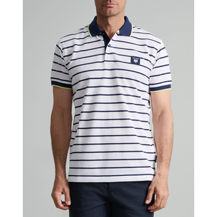 Product NAVY&GREEN ΜΠΛΟΥΖΑΚΙ ΠΟΛΟ, ΡΙΓΕΣ, CUSTOM FIT base image