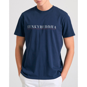 Product FUNKY BUDDHA Ανδρική Μπλούζα Κοντό Με Τύπωμα base image
