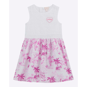 Product GUESS  MIXED FABRIC SS DRES - SANGALLO MUSLIN GRAPES COTTON ΦΟΡΕΜΑ ΠΑΙΔΙΚΟ GIRL base image