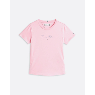 Product TOMMY HILFIGER TOMMY SCRIPT SLIM TEE SS base image