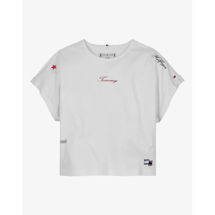 Product TOMMY HILFIGER STAR EMBROIDERED KNIT TOP SS base image