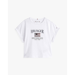 Product TOMMY HILFIGER HILFIGER SEQUINS FLAG TEE SS base image