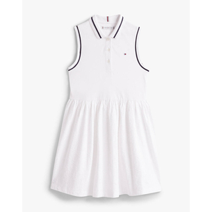 Product TOMMY HILFIGER BRODERIE ANGLAISE POLO SLVLS base image