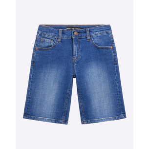 Product GUESS STRETCH DENIM SHORTS - CO CRISSCROSS COMFORT INDIGO SHORTS FOR BOY base image