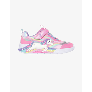 Product SKECHERS Lighted Unicorn Bungee & Gore Sneaker W/ Rainbow Glitter Print Upper base image