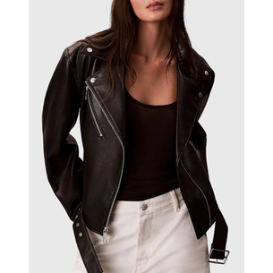 Product CALVIN KLEIN JEANS FAUX LEATHER MOTO JACKET W/BELT base image