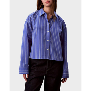 Product CALVIN KLEIN JEANS YD STRIPE BOXY CROPPED SHIRT base image