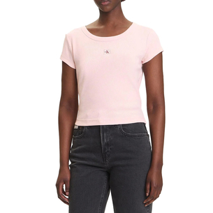 Product CALVIN KLEIN JEANS A- WOVEN LABEL 2X2 RIB BABY TEE base image