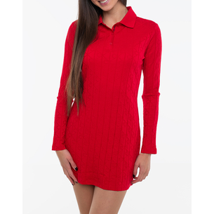 Product CALVIN KLEIN AOP JACQUARD LS POLO DRESS base image