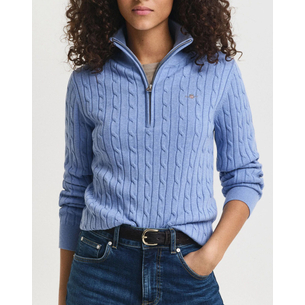 Product GANT LS STRETCH COTTON CABLE HALF-ZIP SWEATER base image