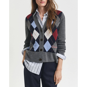 Product GANT ΖΑΚΕΤΑ ΠΛΕΚΤΗ ARGYLE V-NECK CARDIGAN base image