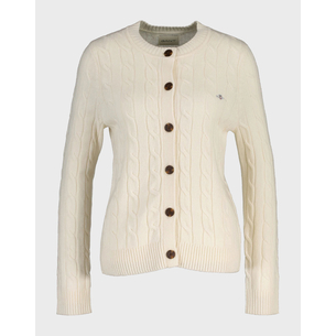 Product GANT LAMBSWOOL CABLE KNIT CARDIGAN base image