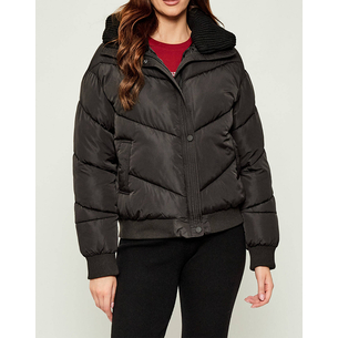 Product GUESS DORA DETACHABLE KNIT-COLLAR PU JACKET WOMEN base image