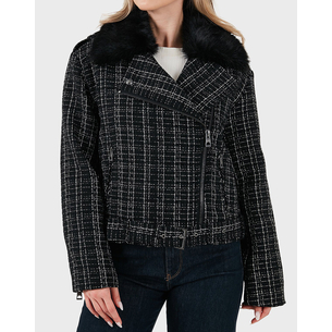 Product GUESS SANDRA TWEED BIKER ΜΠΟΥΦΑΝ ΓΥΝΑΙΚΕΙΟ base image