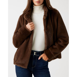 Product GUESS LUNA FAUX FUR JACKET ΜΠΟΥΦΑΝ ΓΥΝΑΙΚΕΙΟ base image