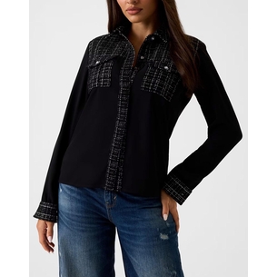 Product GUESS SANDRA MIX TWEED SHIRT ΠΟΥΚΑΜΙΣΟ ΓΥΝΑΙΚΕΙΟ base image