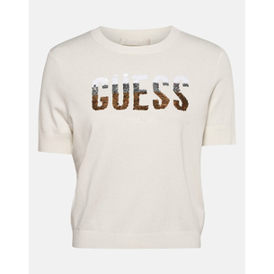 Product GUESS SS CN LAYLA BOXY LOGO SWTR KNIT WOMEN base image
