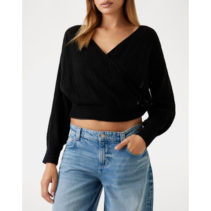 Product GUESS LS VN OVERLAPPED IZABELLA SWTR ΠΛΕΚΤΟ ΓΥΝΑΙΚΕΙΟ base image