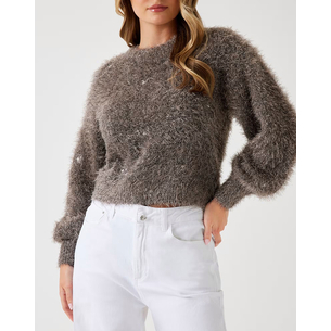 Product GUESS LS CN KIRA LUREX MIX SWTR ΠΛΕΚΤΟ ΓΥΝΑΙΚΕΙΟ base image