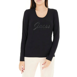 Product GUESS CN LS EMBRO SCRIPT LOGO TEE WOMEN'S T-SHIRT base image