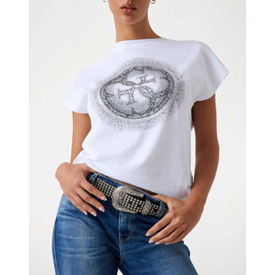 Product GUESS CN SS 4G SHADED HOTFIX WOMEN'S T-SHIRT base image