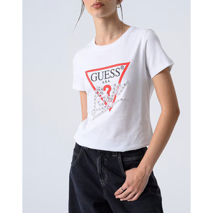 Product GUESS SS CN PEARLS LOVE TRIANGLE TEE ΜΠΛΟΥΖΑ ΓΥΝΑΙΚΕΙΟ base image