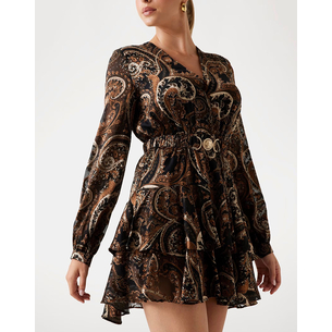 Product GUESS CLARISSE DEEP NECK FLARE DRESS ΦΟΡΕΜΑ ΓΥΝΑΙΚΕΙΟ base image