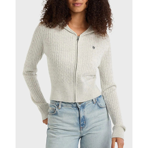 Product GUESS JEANS GJ LS CABLE HOODIE CARDI ΠΛΕΚΤΟ ΓΥΝΑΙΚΕΙΟ base image