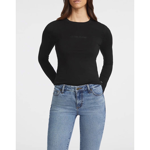 Product GUESS JEANS GJ LS CN SLIM LOGO EMB TEE WOMEN'S T-SHIRT base image