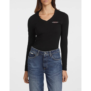 Product GUESS JEANS GJ LS VN SLIM MINI AMERICA TEE WOMEN'S T-SHIRT base image